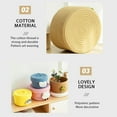 thumbnail image 6 of Jute Baskets - 3pcs Round Decorative Woven Storage Basket Set with Lids, 6 of 7