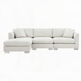 thumbnail image 3 of Modern Chenille L-shaped Sofa 96*56" with 2 Free Pillows & Oversized Chaise, 3 of 25