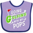 thumbnail image 3 of Inktastic Going Golfing with My Pops Kids Golf Boys or Girls Baby Bib, 3 of 4