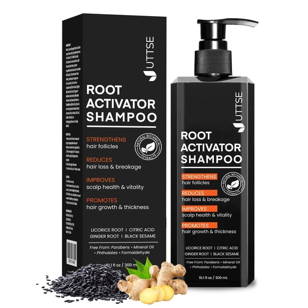 Champú Uttse Root Activator para el crecimiento del cabello para hombres, 300 ml