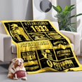 thumbnail image 5 of Pittsburgh Throw Blanket, American Football Sport Team Color Blanket, Soft Flannel Gifts for Men Women Fan Rugby Lovers Merch for Sofa Bed Decor, 60X50 in, 5 of 6