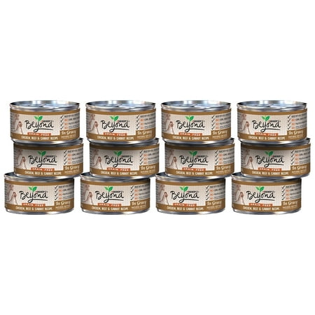 (12 pack) (12 Pack) Purina Beyond Grain Free Chicken, Beef & Carrot Recipe Adult Wet Cat Food, 3 oz