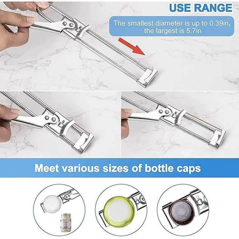 1pc Stainless steel bottle opener,adjustable can opener,jam