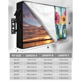 thumbnail image 7 of Outdoor TV Cover 52 to 55 Inch Weatherproof, Home Floral Vase Waterproof TV Screen Protector for Outside Decor with Zipper and Pocket 52"L x 30"H , Vintage Blue Wood Textured, 7 of 7