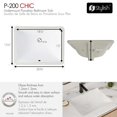 thumbnail image 5 of Stylish Undermount 20 ¾"Wx 15 ½"D White Porcelain Rectangular Bathroom Sink set of 2 P-200-2, 5 of 9
