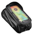 thumbnail image 5 of Bike Frame Bag - Large Capacity Waterproof Bicycle Front Rack Bag, Universal Cell Phone Holder for up to 6.5", Easy Install Cycling Storage for Mountain, Road & E-Bikes, 5 of 9