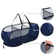 thumbnail image 4 of 1 Pc 100L Folding Laundry Basket Portable Hamper Basket for Bathroom 31.50"x14.17"x14.17" Navy Blue, 4 of 6