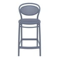 thumbnail image 4 of Compamia Marcel Tabouret de Comptoir Contemporain en Résine pour Intérieur et Extérieur Gris Foncé, 4 of 6
