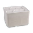 thumbnail image 2 of Boardwalk TL-15-TBW 5-Compartment 8 in. x 10 in. Bagasse Dinner Tray - White (500/Carton), 2 of 10