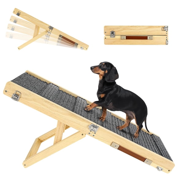 Rampa para perros Pawaboo 2025 mejorada, plegable, para sofá y cama