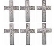 Pocket Crosses 'God Loves You' in Silver Metal Pack of 25