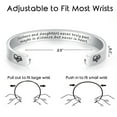 thumbnail image 6 of TONY & SANDY Gifts for Mom from Daughter, Mother Daughter Bracelets Long Distance Jewelry Moving Away Gift for Mom, Mother's Day Christmas Birthday Jewelry Mothers and Daughters Never Truly Part Cuff, 6 of 6