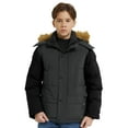 thumbnail image 3 of Wantdo Boy's Winter Jacket Quilted Puffer Coat Thicken Parka with Hood Dark Gray & Black 14/16, 3 of 6