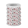 thumbnail image 2 of 5 Rolls Christmas Ribbon 1.5 inch Wide Decorative Ribbon for Gift Wrapping and Holiday Decorations Cute Watercolor Santa Claus, 2 of 7