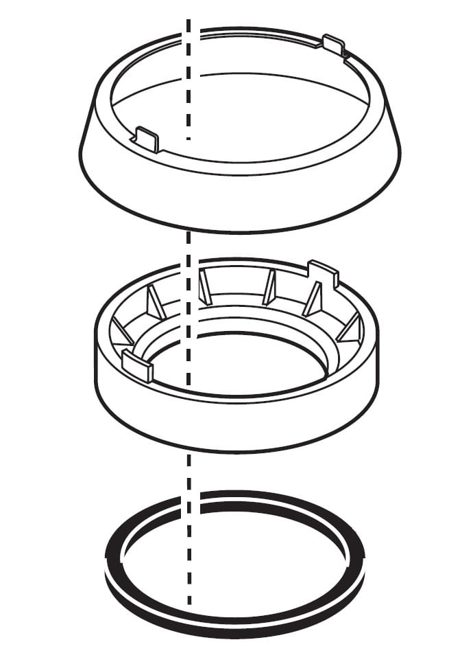 Delta Rp63197 Savile Replacement Kitchen Faucet Trim Ring, Base Plate