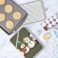 thumbnail image 5 of Yayeee Pot Holders Kitchen Heat Resistant with Pocket 7"x9.8" Cotton Oven Cooking Hot Pads, Beige Snowmen, 5 of 7
