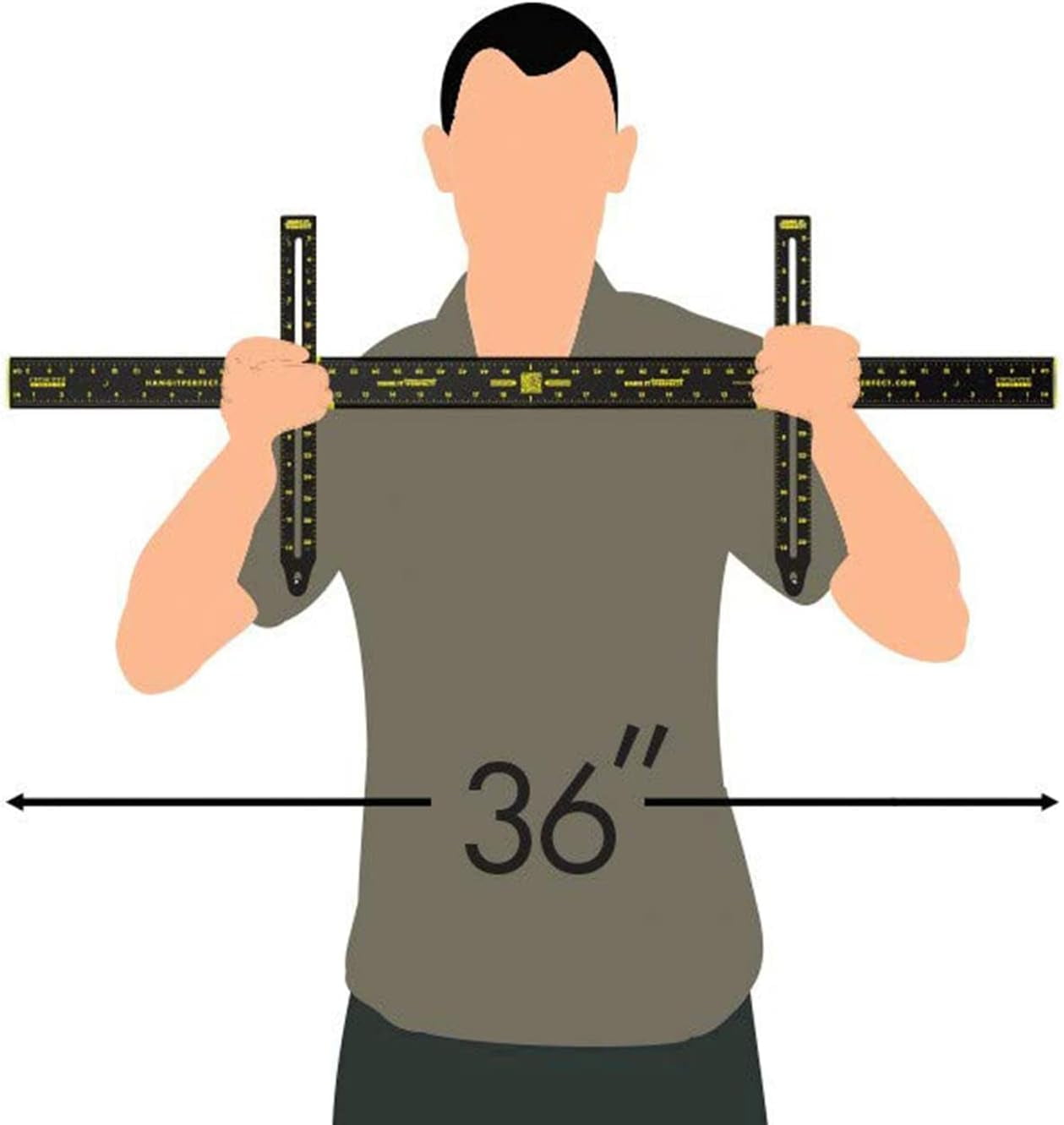 Hang It Perfect Picture Hanging Tool -36 Inch Leveling Tool for Frames,More Includes Claw Drywall Picture Hanger ,Thick It Framing Tools,Creative Art Hanging Kit for Wall Decor