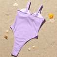 thumbnail image 4 of QLEICOM Womens Swimsuits Tummy Control Plus Size Swimsuit Coverup Bandeau Bandage Bikini Set Push-Up Brazilian Swimwear Beachwear Swimsuit Purple M, 4 of 7