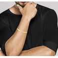 thumbnail image 5 of Miabella 18K Gold Over 925 Sterling Silver Italian Solid 4.5mm Flexible Flat Herringbone Link Chain Bracelet for Women Men, Made in Italy (Length 7.5 Inches), 5 of 7