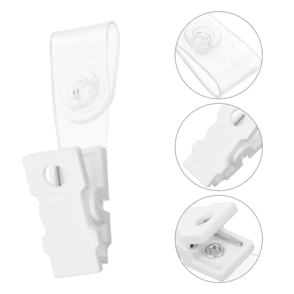 Topbathy 10Pcs White Garden Flag Clips Plastic Holders for Home Outdoor Use