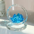thumbnail image 4 of dajkiuy Crystal Lotus Flower Basket Figurine, Glass Flower Basket Ornament for Home Tabletop Centerpiece Decor, 4 of 6