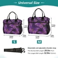 thumbnail image 2 of Large Insulated Lunch Bags for Women Men Leakproof Thermal Meal Lunch Tote Bag for Office Work Picnic Travel Glowing Purple Butterfly 9L, 2 of 6
