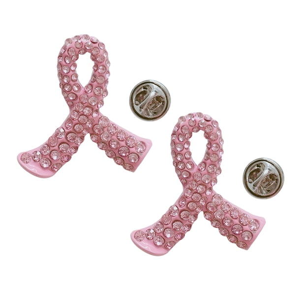 2 Piezas Cinta Cáncer de Broche de Solapa Broche de de Imitación de Cristal