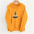thumbnail image 5 of Juebong fashion Women's Graphic Halloween Hoodie Vintage Distressed Dark Tone Witch Printed Sweatshirt Solid Color Long Sleeve Hooded Pullover with Kangaroo Pocket Loose Fit Casual Fall Outwear, 5 of 5
