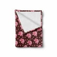 thumbnail image 2 of Animal Cartoon Soft Flannel Fleece Throw Blanket, Babyand Butterflies Flowers Animal Composition, Cozy Plush for Indoor and Outdoor Use, 50" x 70", Pale Pink Burgundy, by Ambesonne, 2 of 6