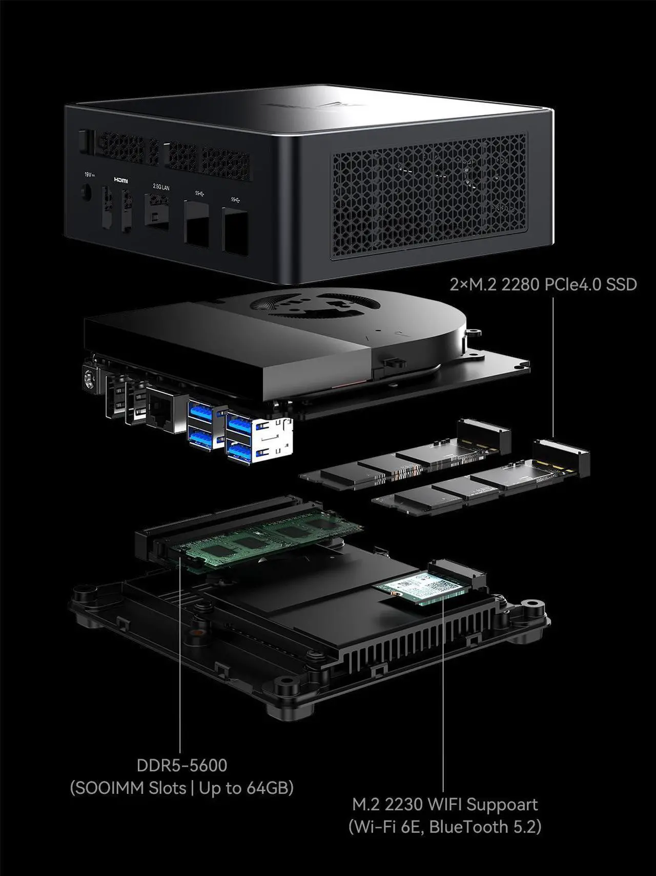 MINISFORUM, Mini PC, AMD Ryzen 9 7940HS, 32GB RAM, 512GB SSD