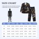 thumbnail image 4 of Fotbe Casino Cards Poker Pijama de Hombre con Estampado de Manga Larga, Conjunto de 2 Piezas, Ropa de Dormir Suave y Cómoda con Bolsillos-Medium, 4 of 7