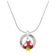 thumbnail image 1 of Delight Jewelry Resin Red Spotted Mushroom Joy Ring Charm Necklace, 18", 1 of 4