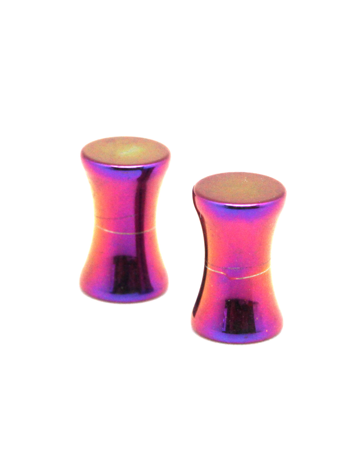 Metallic Purple Double Flared Steel Ear Plug 6 Mm 2 Gauge 2 Piece Walmart Com