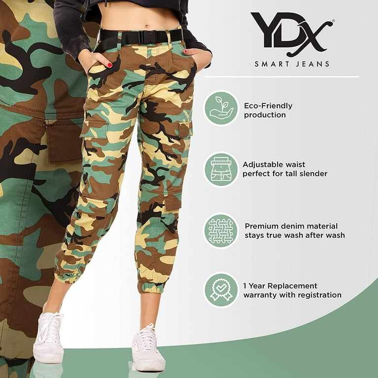 YDX Teen Girls s Twill Stretchy Jogger Pants Rainbow Camo 15 Walmart