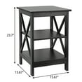 thumbnail image 3 of ZenSports Black Square End Table Wood Modern MDF Sofa Table, 3 of 10