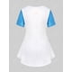 thumbnail image 2 of Camiseta de Talla Extra con Estampado de Corazón y de Color Bloque Rosegal  Camisetas tallas grandes, 2 of 5