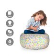 thumbnail image 2 of Pastel Storage Toy Bag Chair, Colorful Squares Pattern Checkered Mosaic Style Mottled Cubical Tile Grid Print, Stuffed Animal Organizer Washable Bag, Large Size, Multicolor, by Ambesonne, 2 of 3