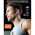 thumbnail image 2 of Auriculares deportivos de oído abierto, banda para el cuello con cable y micrófono de 3,5 mm, tipo C, 2 of 8