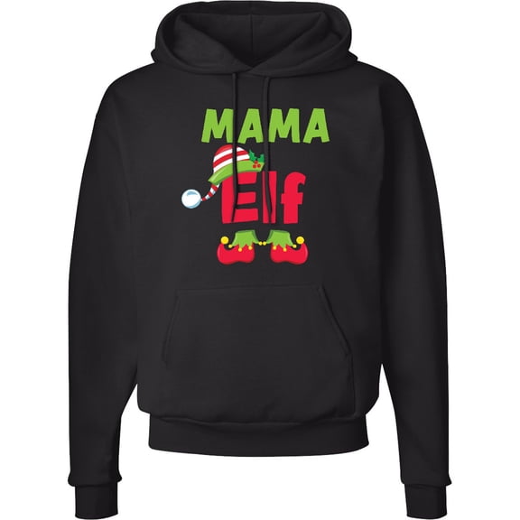 Inktastic Christmas Mama Elf Adult Hoodie Sweatshirt