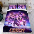 thumbnail image 4 of Guardianes de la Galaxia Conjunto de sábanas temático, trío de piezas, cómodo y amigable con la piel, diseño único, regalo de decoración para el hogar para familiares, amigos y fans,140cm *210cm, 4 of 6