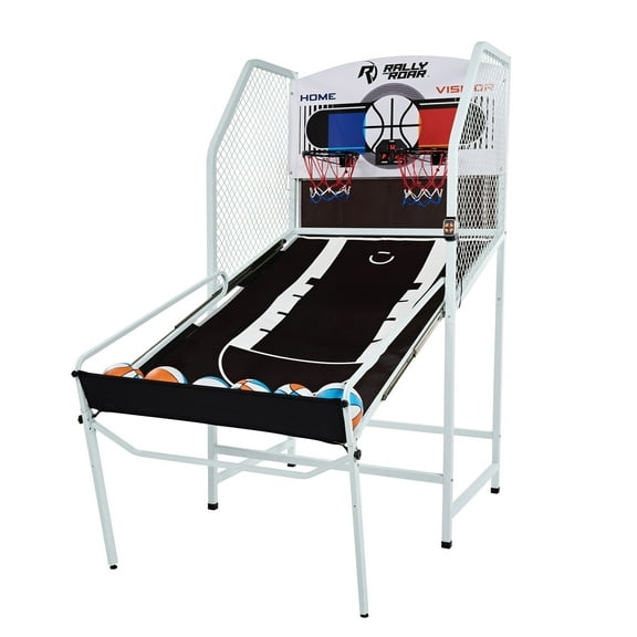 Rally and Roar 2 Player Foldable Arcade Cage Basketball Game and LED Scorer