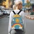 thumbnail image 7 of FORMRS Mini Backpack Purse for Women Travel Daypack Casual Shoulder Bag, Rainbow with Stars, 7 of 7