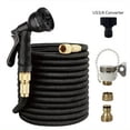 thumbnail image 1 of 1 Set Of 8-Function Car Wash Water Hose, Gardening Watering Flower Rubber Hose, Retractable Hose, High Pressure Car Wash Water Gun, Washing Car Tool Set, 1 of 4