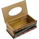 thumbnail image 3 of Caja de pañuelos, forma europea, caja de madera para pañuelos, dispensador de servilletas de papel, caja de almacenamiento, artículos decorativos, madera 25,5 x 14,5 x 10 cm (marrón), 3 of 4