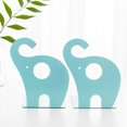 thumbnail image 1 of Juego De 2 Sujetalibros De Elefante, Sujetalibros En Forma De Elefante De Metal Fino Antideslizante - Banban Azul ZefeiWu 8390615478175, 1 of 1