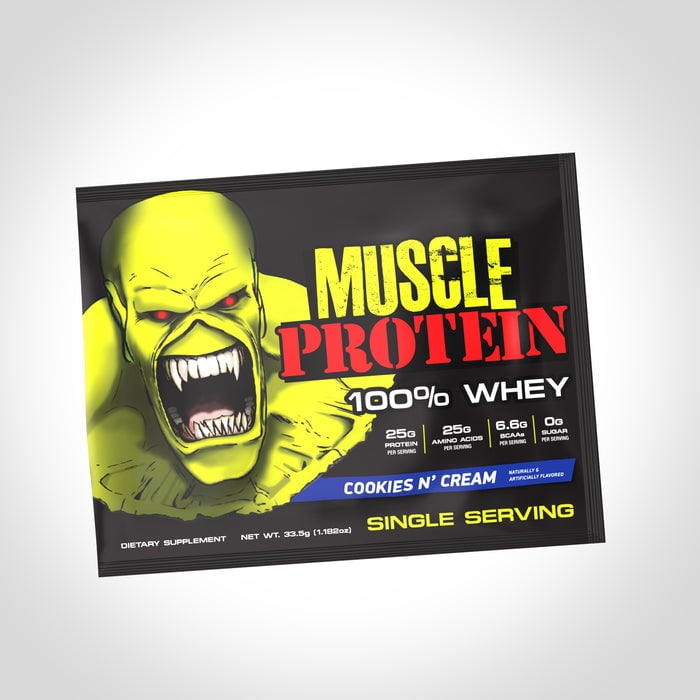 Goliath Labs Single Serving Protein Packs [1.182oz/Pack] Whey Protein Powder in 5 Flavors for Lean Muscle Gain & Workout | 25g Protein, Amino Acids, 6.6g BCAAs/Serving | Diet & Sports Nutrition