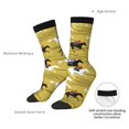thumbnail image 4 of Gukieu Horsemen In Horseraces Print Contrast Color Mid-calf Socks, Sweat-wicking Athletic Socks, Unisex Clothing Accessories, 4 of 6