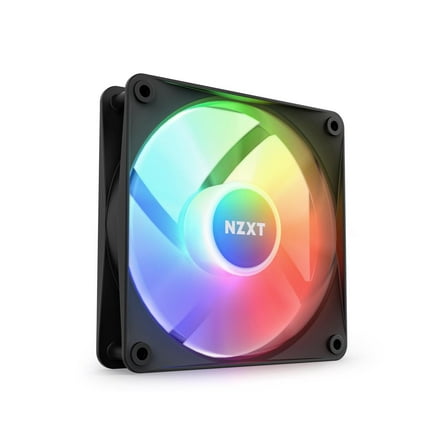 NZXT F120 RGB Core Fan - RF-C12SF-B1 - 120mm Hub-Mounted RGB Fan - Sublime RGB Lighting - PWM Control - Single, 120mm Case Fan - Black