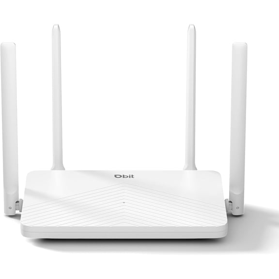 Dual Band Mesh WiFi Router Long Range Wireless Internet Router with 4 x High-Power FEMs, 4 x 10/100/1000 Mbps Gigabit Ports, WPA3 Security, Parental Controls, Guest Network