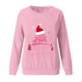 thumbnail image 3 of Craaazy Womens Shirts Christmas Fashion Casual Christmas Hat Printed Round Neck Loose Long Sleeve Capless Sweatshirt Top Gifts For Women, 3 of 4